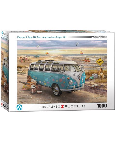 Пазл Eurographics The Love & Hope VW Bus, 1000 деталей, от 12 лет