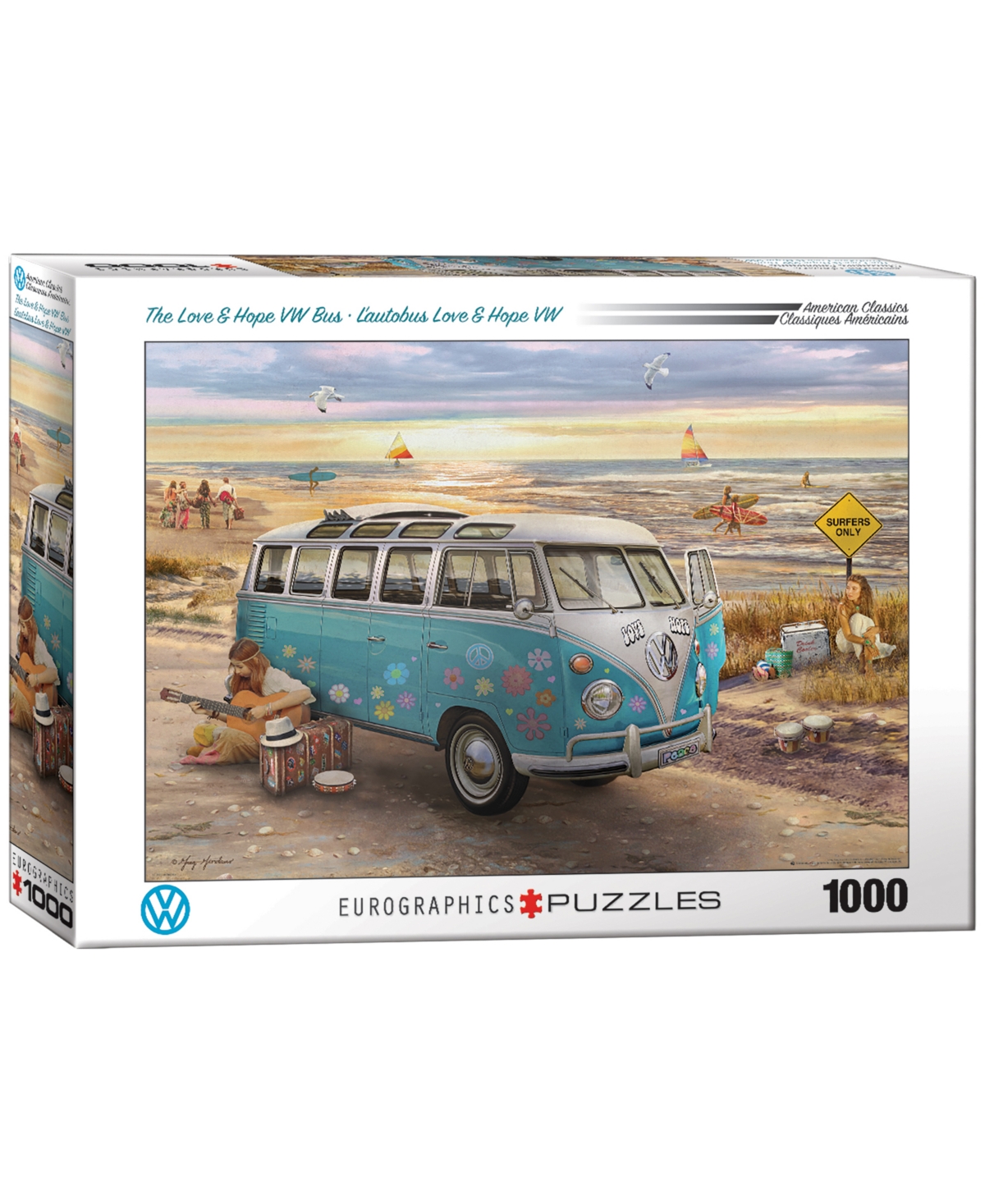 University Games Kids' Eurographics Incorporated American Classics The Love Hope Volkswagen Bus By Greg Giordano Jigsaw Puz In No Color