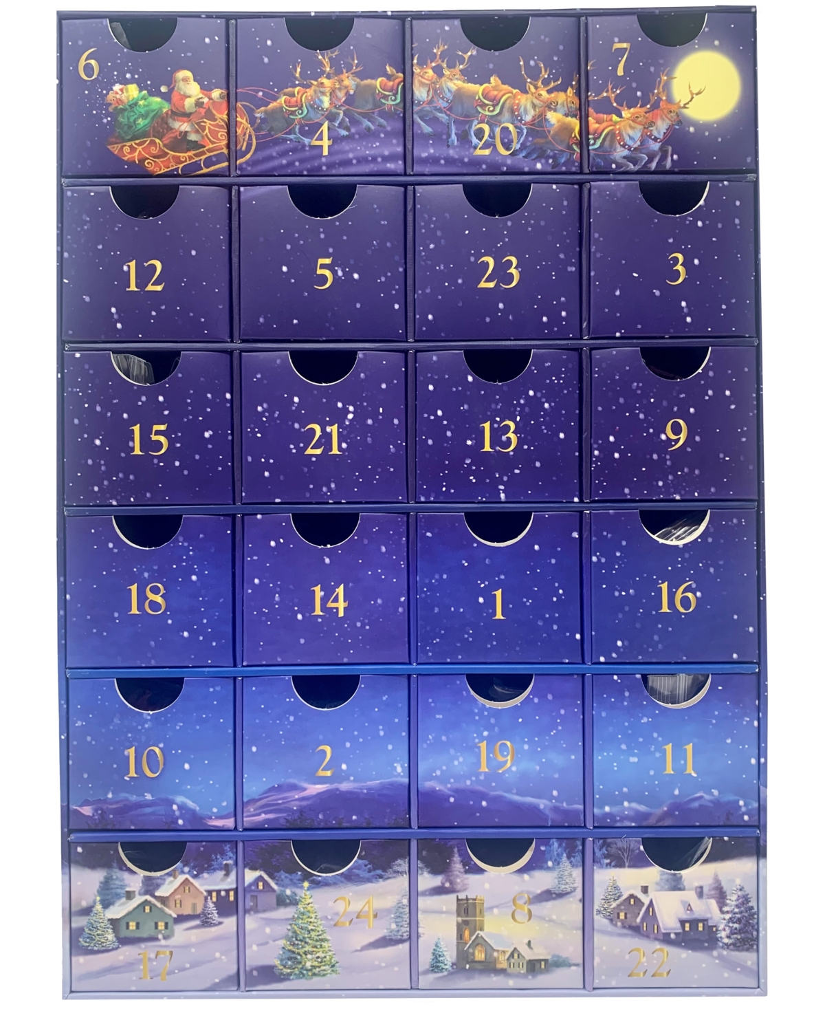 University Games Incorporated Merry Christmas Advent Calendar 24 Jigsaw Puzzles, 24 X 50 Pieces In No Color