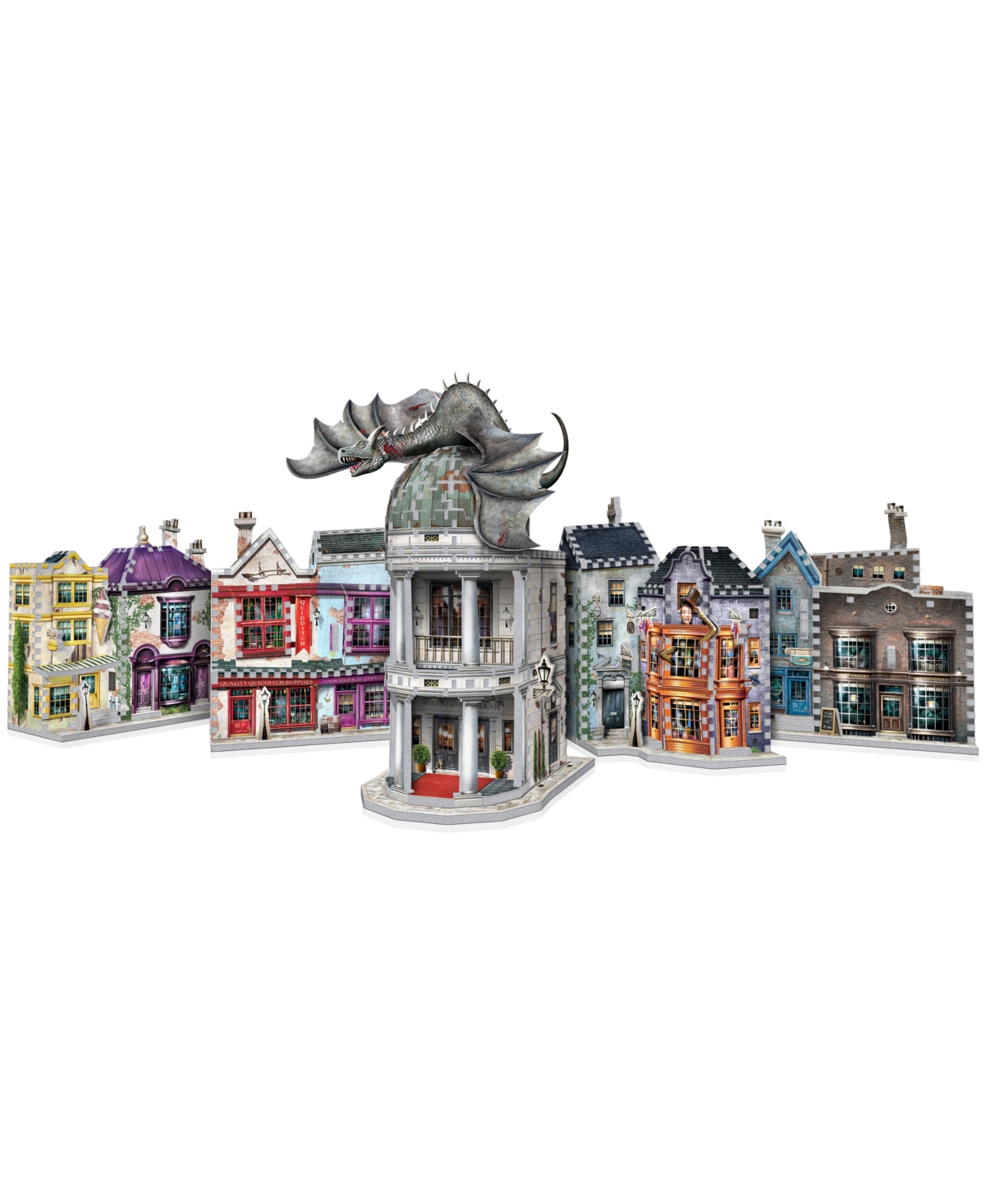 Shop University Games Wrebbit Harry Potter Diagon Alley Collection Gringotts Bank 3d Puzzle, 300 Pieces In No Color