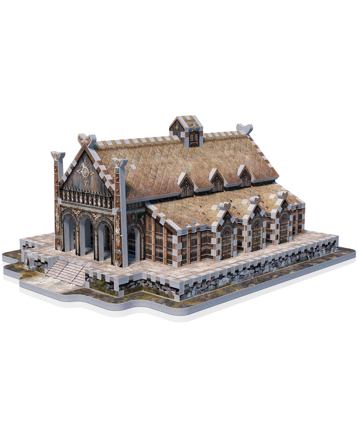 UNIVERSITY GAMES WREBBIT THE LORD OF THE RINGS GOLDEN HALL EDORAS 3D PUZZLE, 445 PIECES 