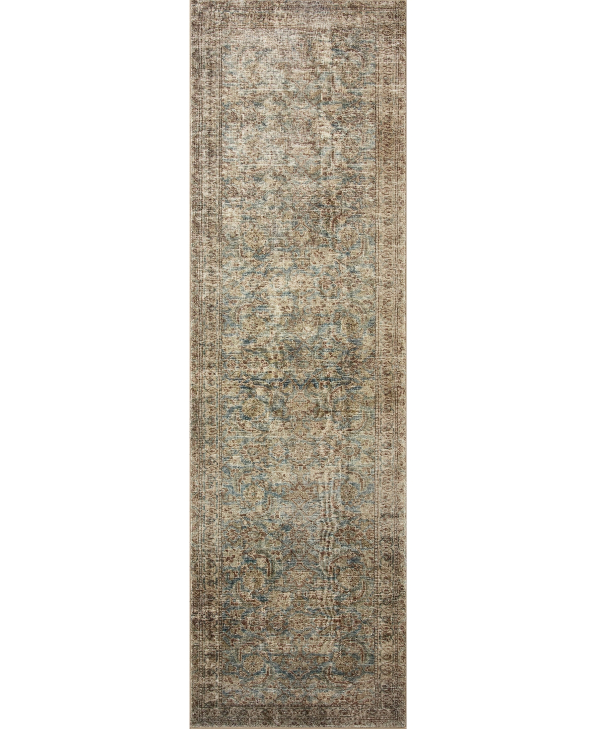Amber Lewis X Loloi Morgan Mog-04 2'3" X 7'6" Runner Area Rug In Turquoise