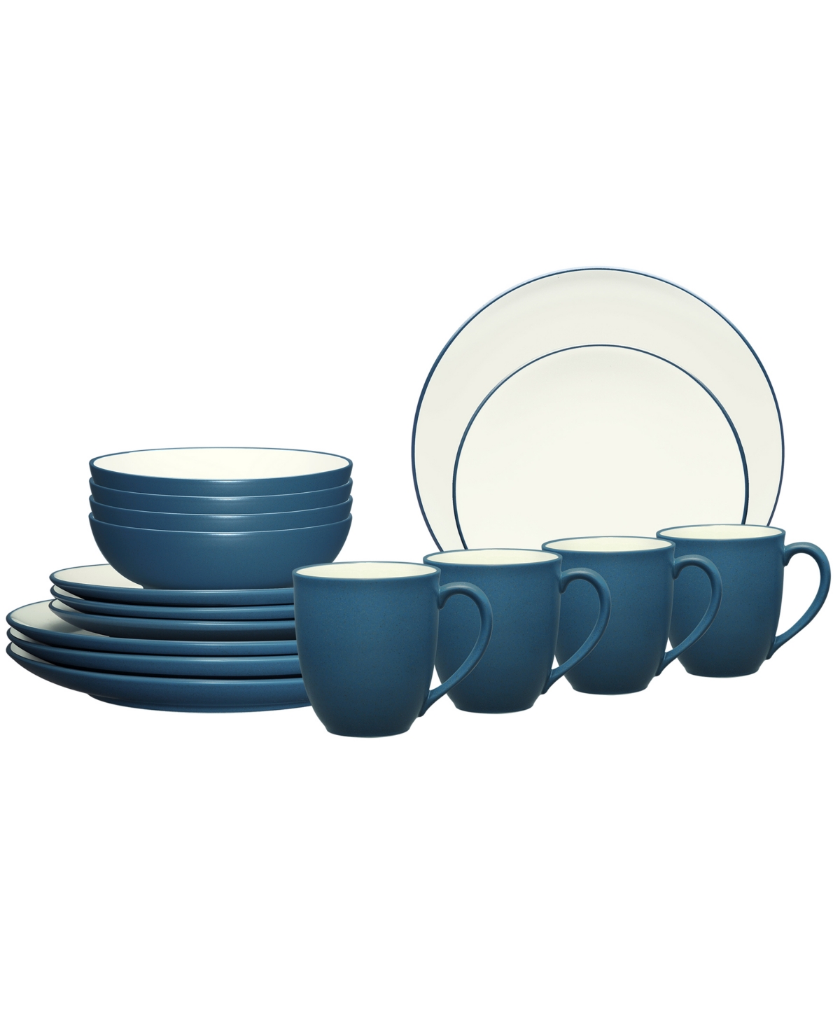 Noritake Colorwave Coupe 16 Pc. Dinnerware Set, Service For 4 In Blue