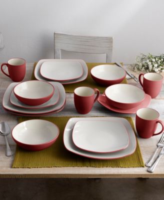 Colorwave Square 16 Pc. Dinnerware Set, Service for 4