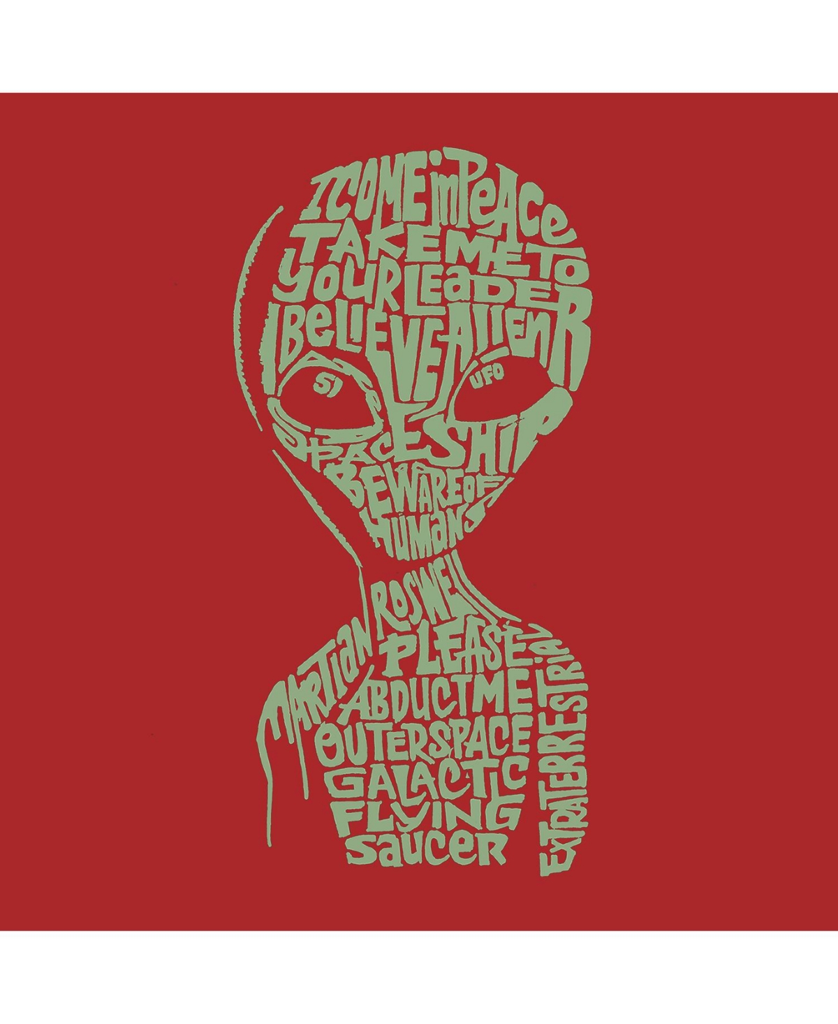 Big Boy's Word Art T-shirt - Alien