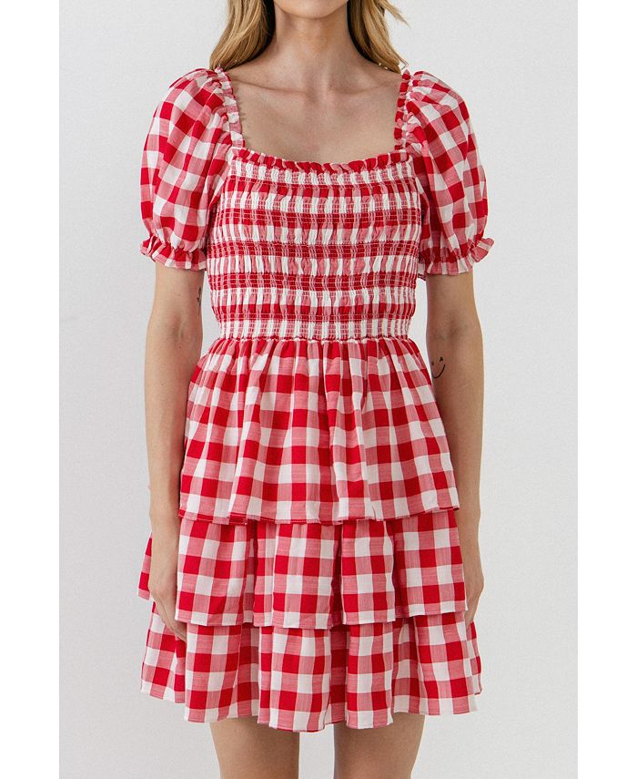 Macys outlet gingham dress
