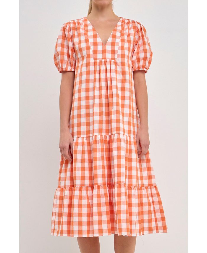 Macys gingham dress outlet