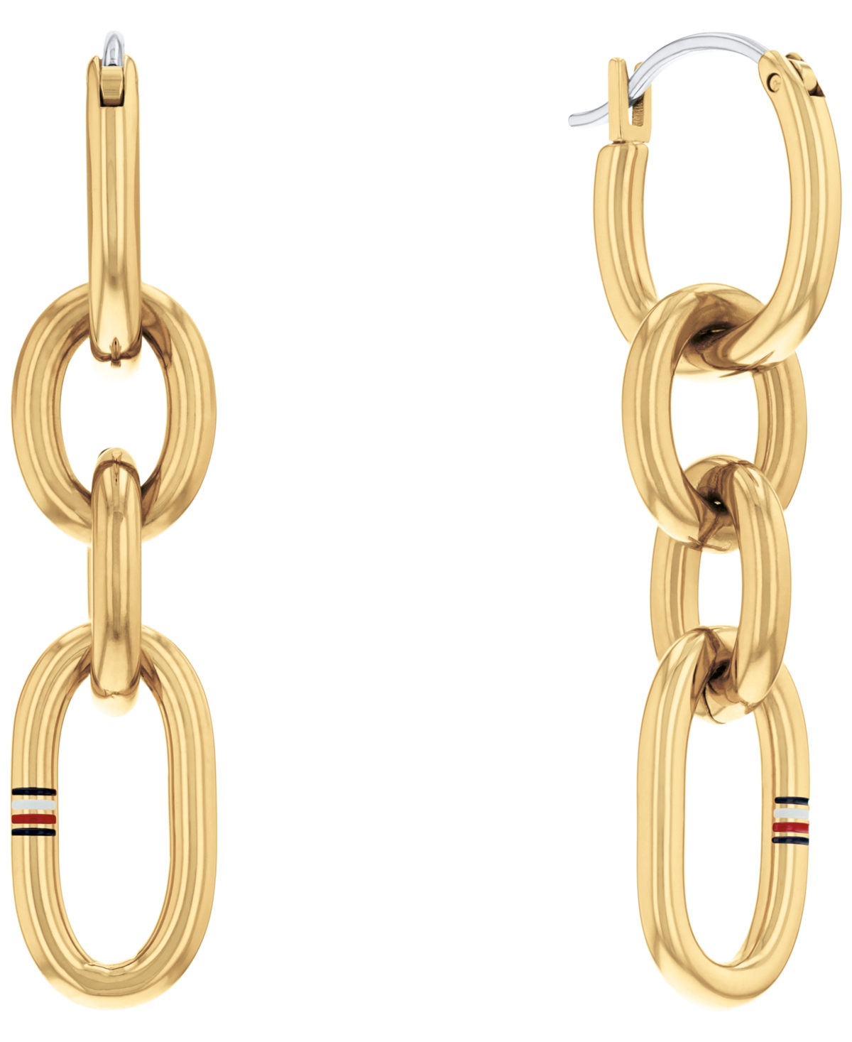 Women's Gold-Tone Stainless Steel Chain Earring - Gold