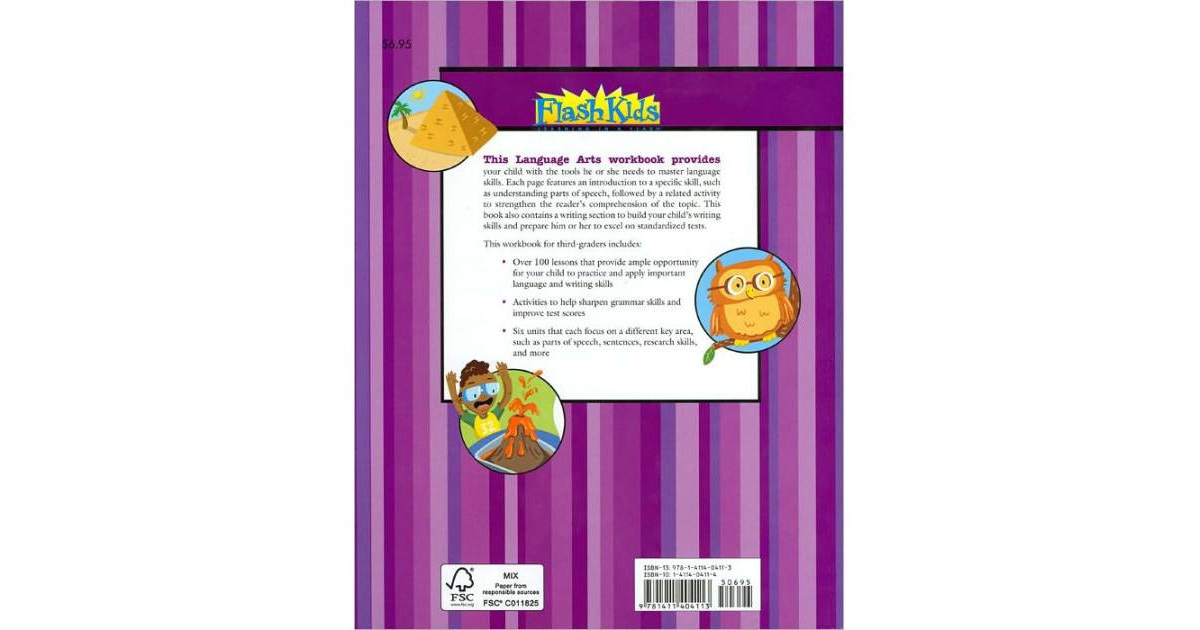 Language Arts: Grade 3 (Flash Kids Harcourt Family Learning) by Flash Kids Editors