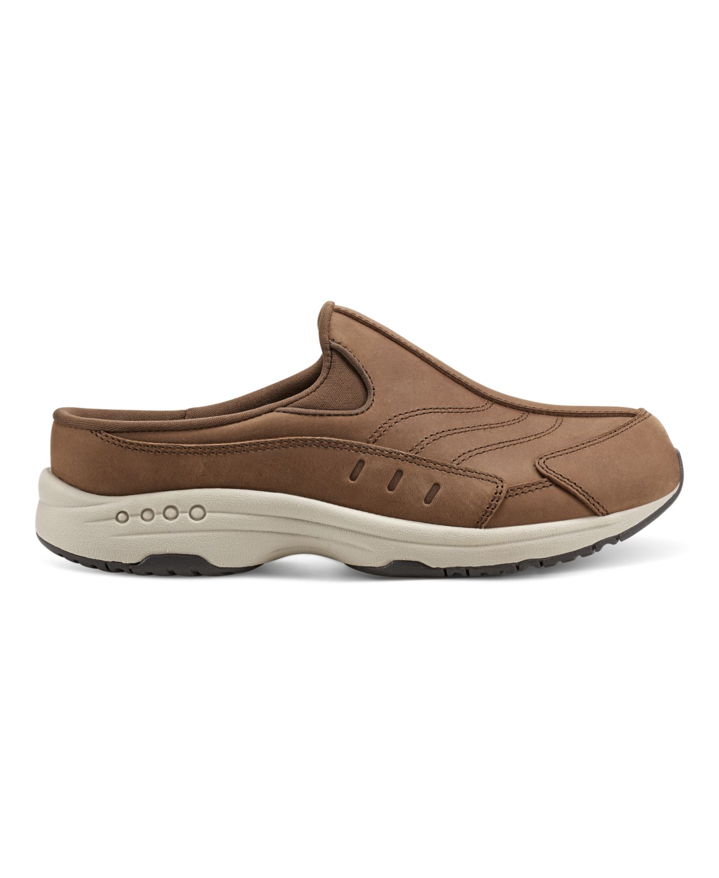 Женские кроссовки Easy Spirit Traveltime Slip-On Mule Walking, цвет: Коричневый кожаный — фото 2