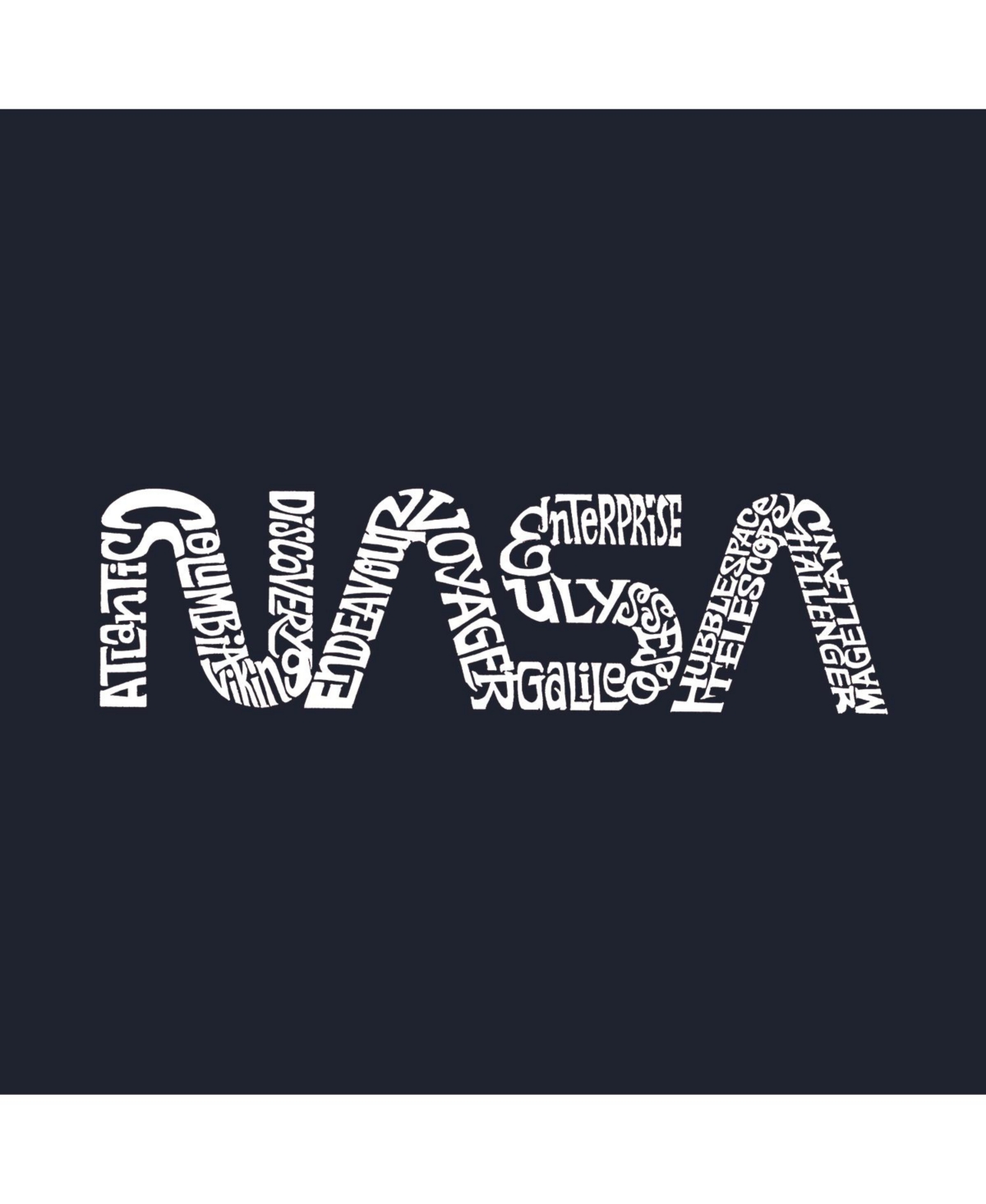 La Pop Art Boys Word Art Hooded Sweatshirt - Worm Nasa