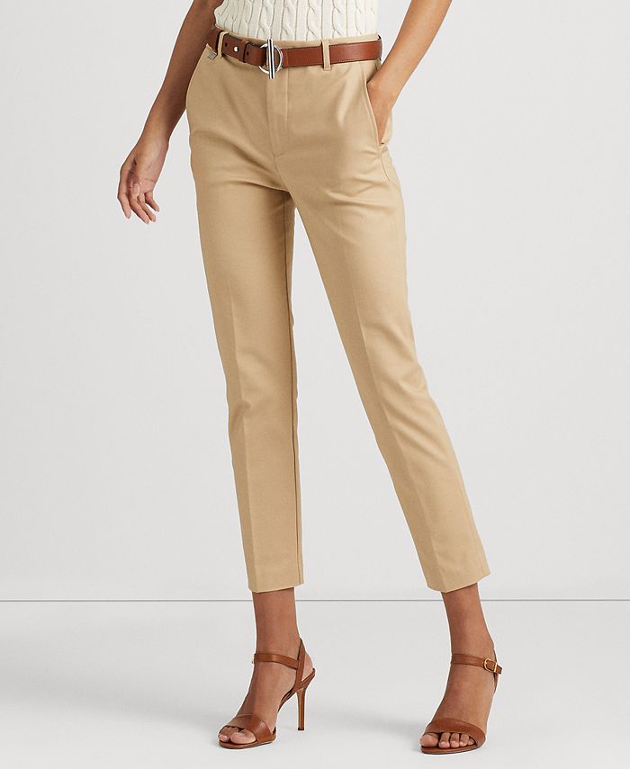 Lauren Ralph Lauren Double-Faced Stretch Cotton Pant - Macy's