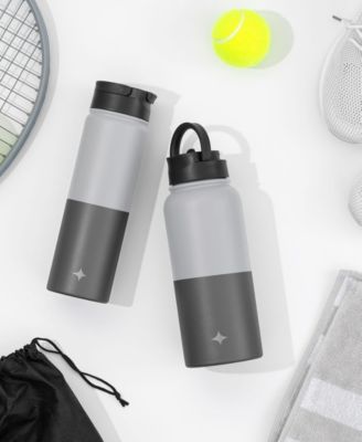 Water Bottle with Flip Lid, Sport Straw Lid, 22 oz