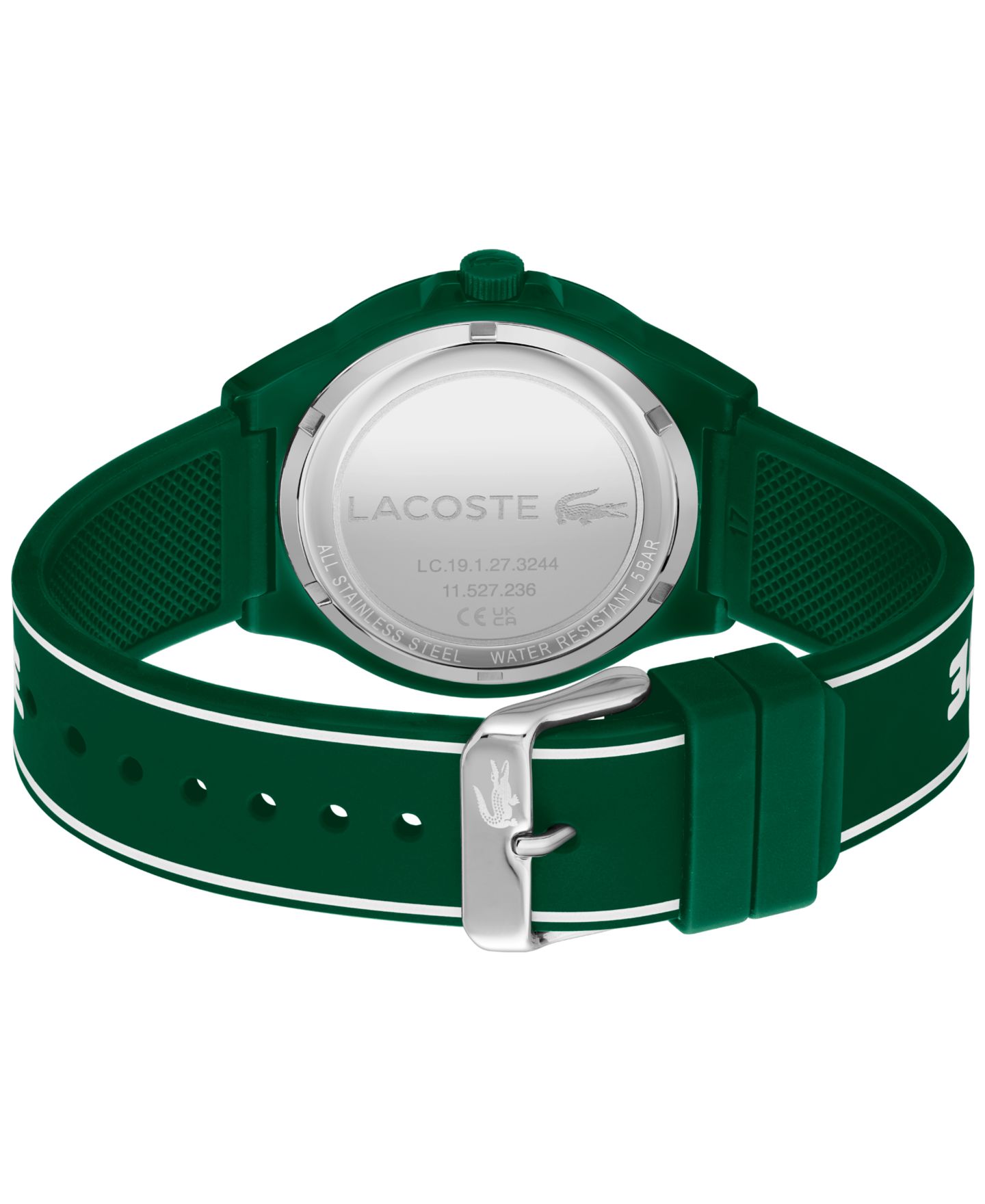 Часы Lacoste Unisex Neocroc Green Silicone Strap Watch 42mm — фото 2