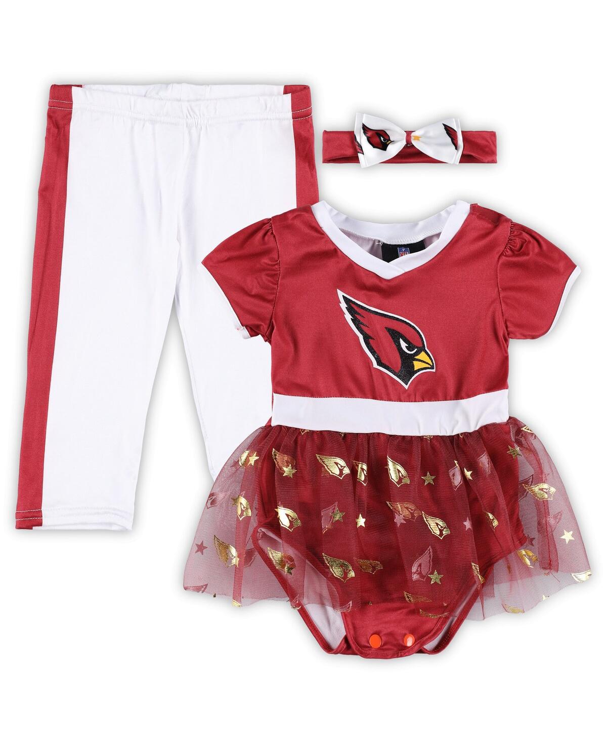 Shop Jerry Leigh Infant Boys And Girls Cardinal, White Arizona Cardinals Tailgate Tutu Game Day Costume Set In Cardinal,white