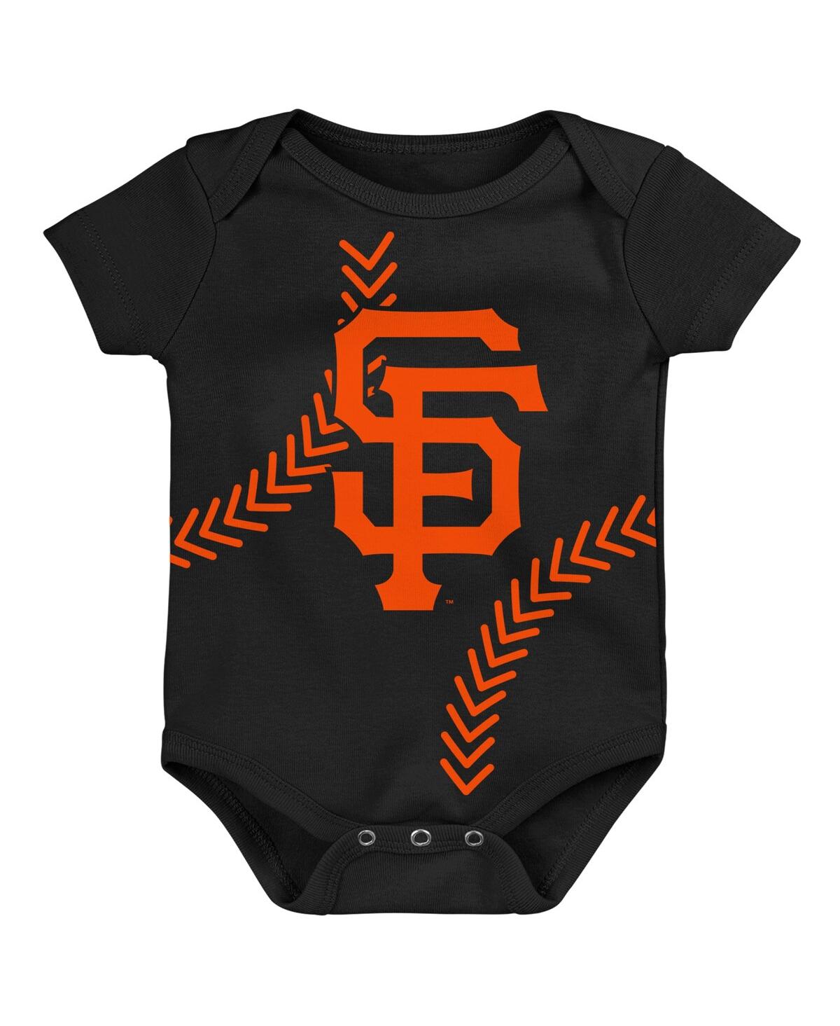 Outerstuff Babies' Newborn And Infant Boys And Girls Black San Francisco Giants Running Home Bodysuit