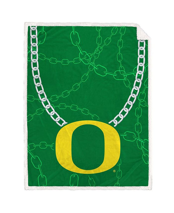 Pegasus Home Fashions Oregon Ducks 60'' x 80'' Fan Chain Flannel Sherpa