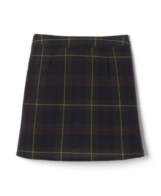 Little Girls Adjustable Waist Plaid Two-Tab Scooter Plaid Skirt