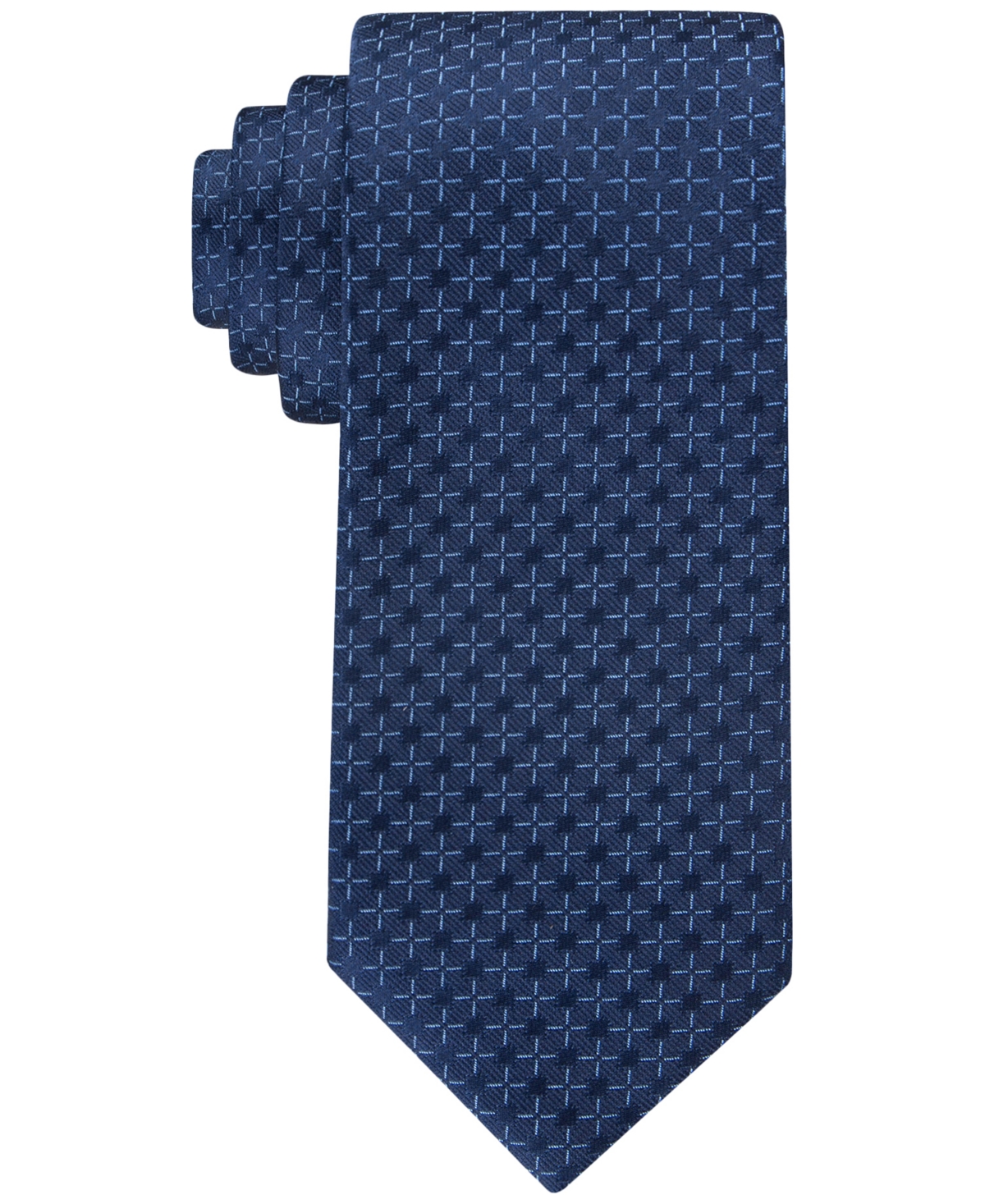Calvin Klein Men's Square Grid Tie In Navy,blue
