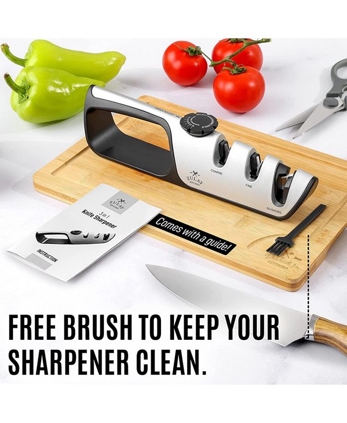 Zulay Kitchen Knife and Scissor Sharpener with Adjustable Angle Macy's