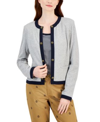 Tommy Hilfiger Women's Open-Front Jacket, V-Neck T-Shirt & Skinny