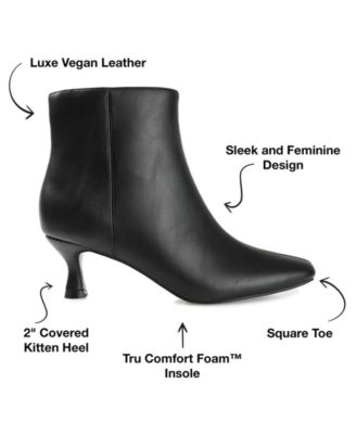 Women's Kelssa Square Toe Kitten Heel Dress Booties