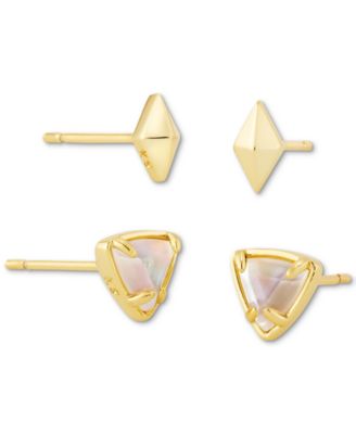 Kendra Scott - 14k Gold-Plated 2-Pc. Set Stone Stud Earrings