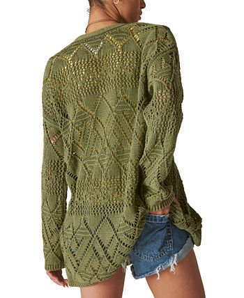 Lucky Brand Women's Tie-Front Long-Sleeve Cardigan - Macy's