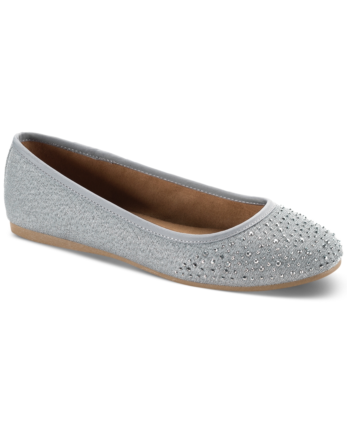 Style & Co Women's Angelynn Flats, Created For Macy's In Light Silver