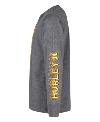 Boys - Hurley Hydro Stack T-Shirt - Boy's T-Shirts in Charcoal Heather