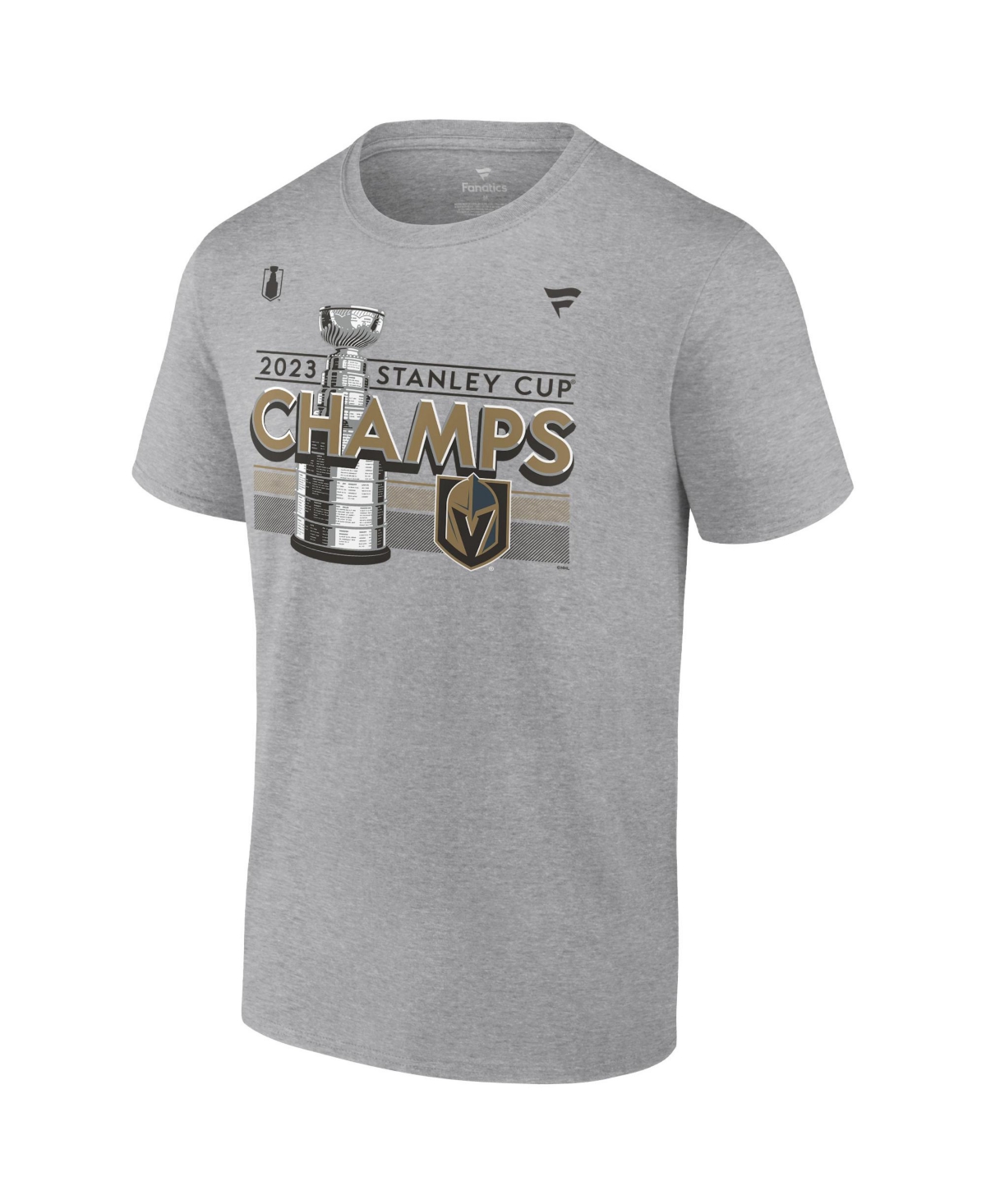 Men's FanaticsVegas Golden Knights 2023 Stanley Cup Champions Locker Room T-shirt - Heather Gray