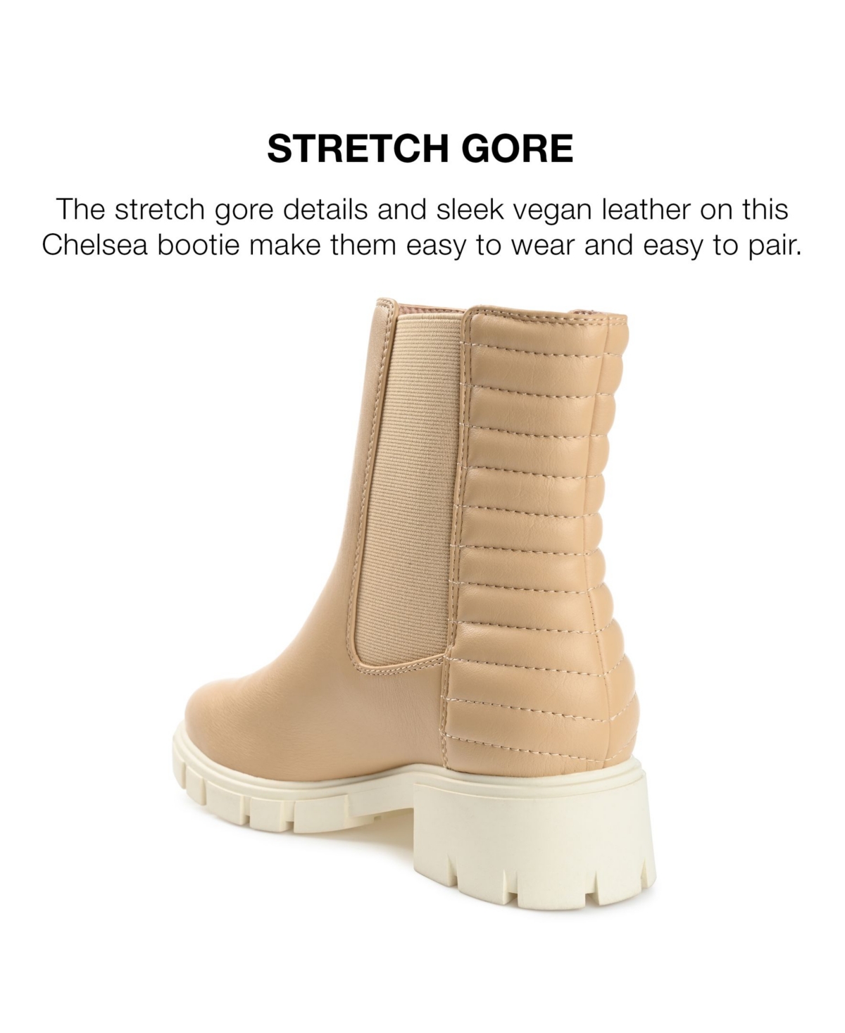 Journee Collection Women's Tatiana Pull On Stretch Gore Lug Sole Booties