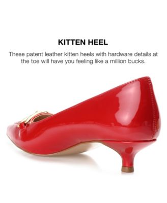 Women's Rumi Pointed Toe Kitten Heel Pumps