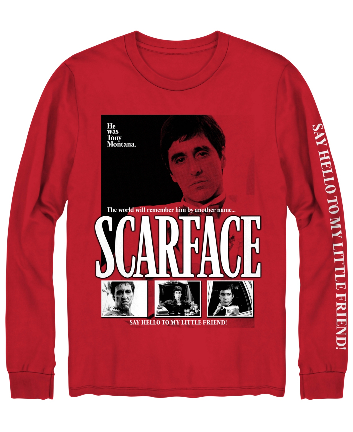 Men's Scarface Long Sleeve T-shirt - Red