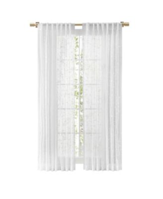 Sheer Blossom Rod Pocket with Back Tab Curtain Panel 51"W x 96"L