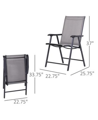 Set of 2 Outdoor Folding Chairs for Patio, Camping, Beach,