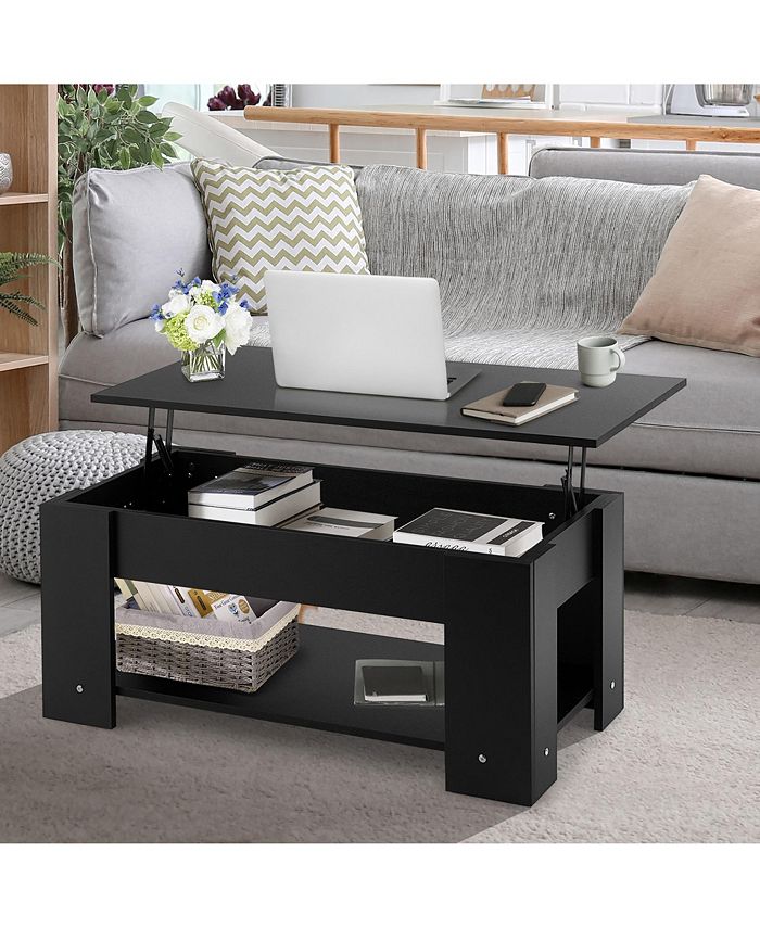 Costway Lift Top Coffee Table Modern Accent Table w/Hidden Storage