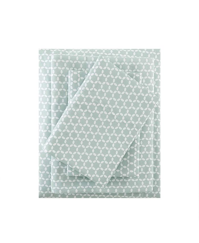 Gracie Mills Microcell Print Sheets King, Casual Deep Pocket King