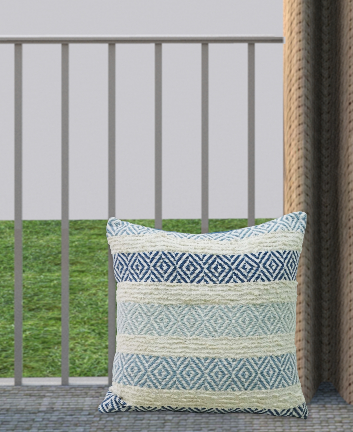 Vibhsa Linden Street Handwoven Dobby Weave Textured Stripe Pillow, x