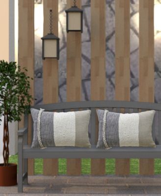 Linden Street Handloom Woven Wooden Textured Decorative Pillow, 14'' x 20''