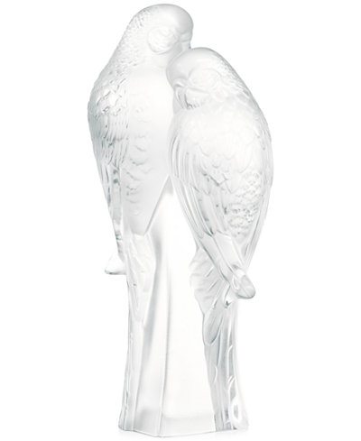 Lalique Two Parrots Figurine