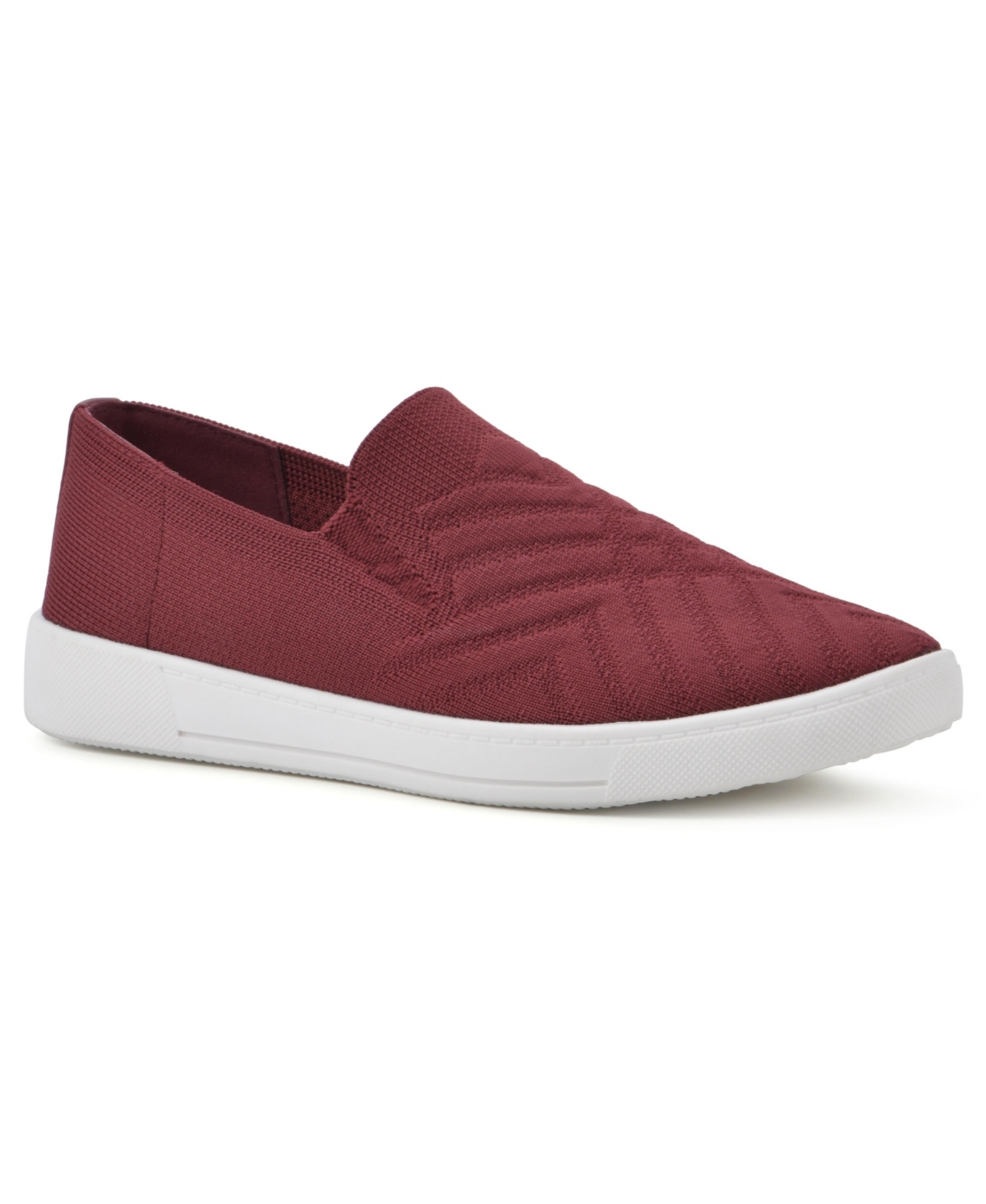 White Mountain Women's Until Slip On Sneakers In Burgundy Fabric