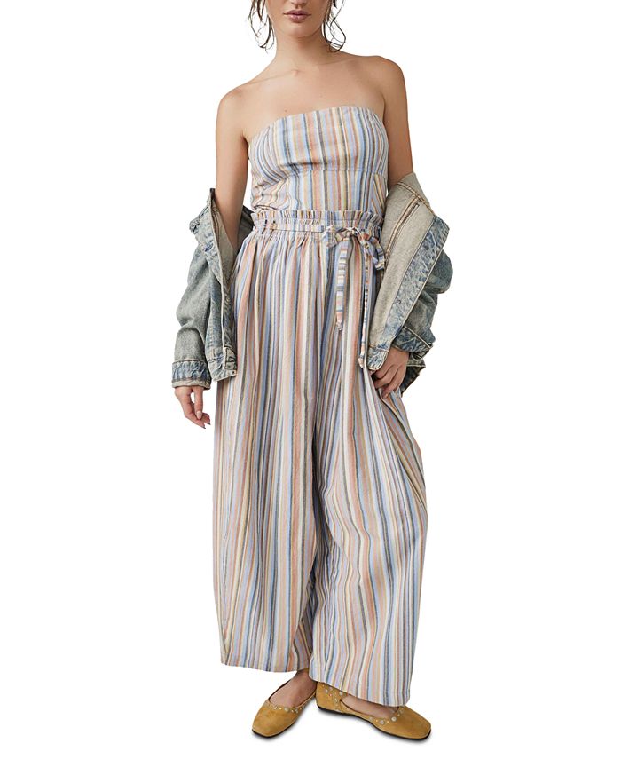Free People Women s Paperbag Tie Waist Jumpsuit Macy s