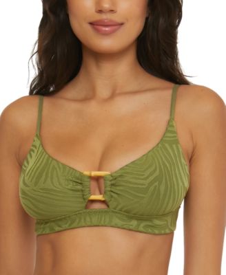 Becca - Women's Congo Jacquard Buckle-Front Bikini Top