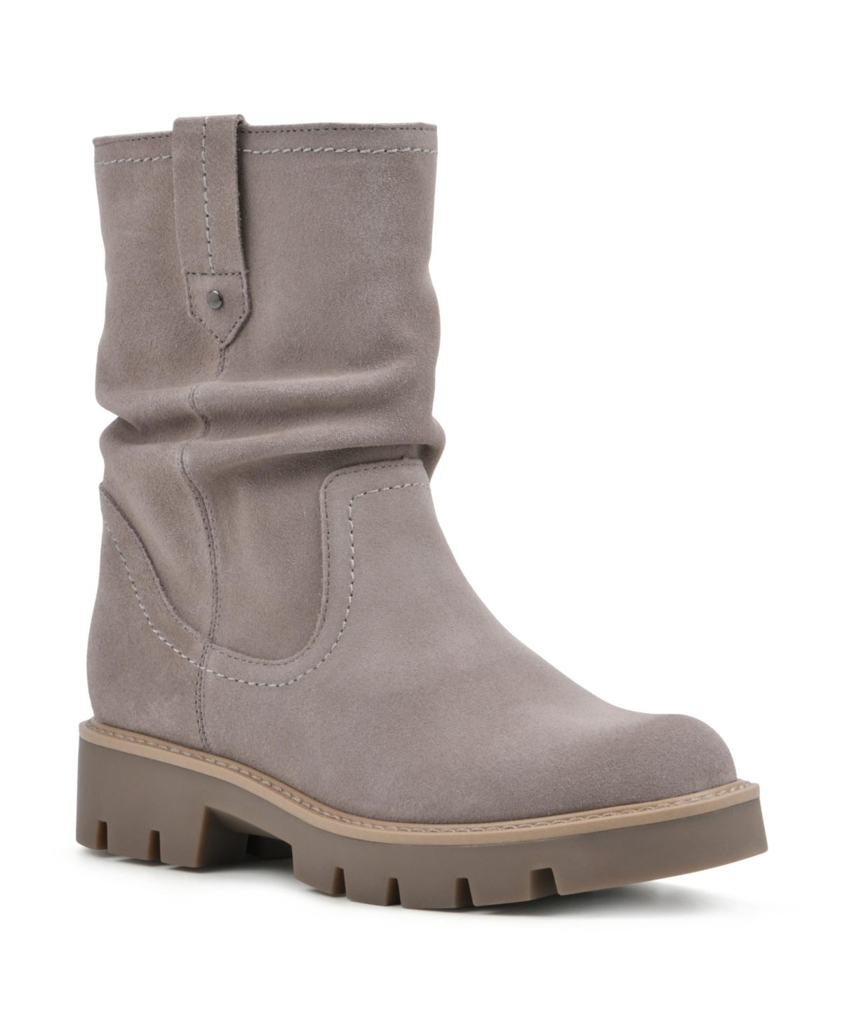 White Mountain Women's Glean Lug Sole Mid Shaft Boots -Suede