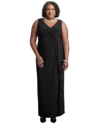 Women's Charlotte Ruffle-Front Sleeveless Maxi Dress