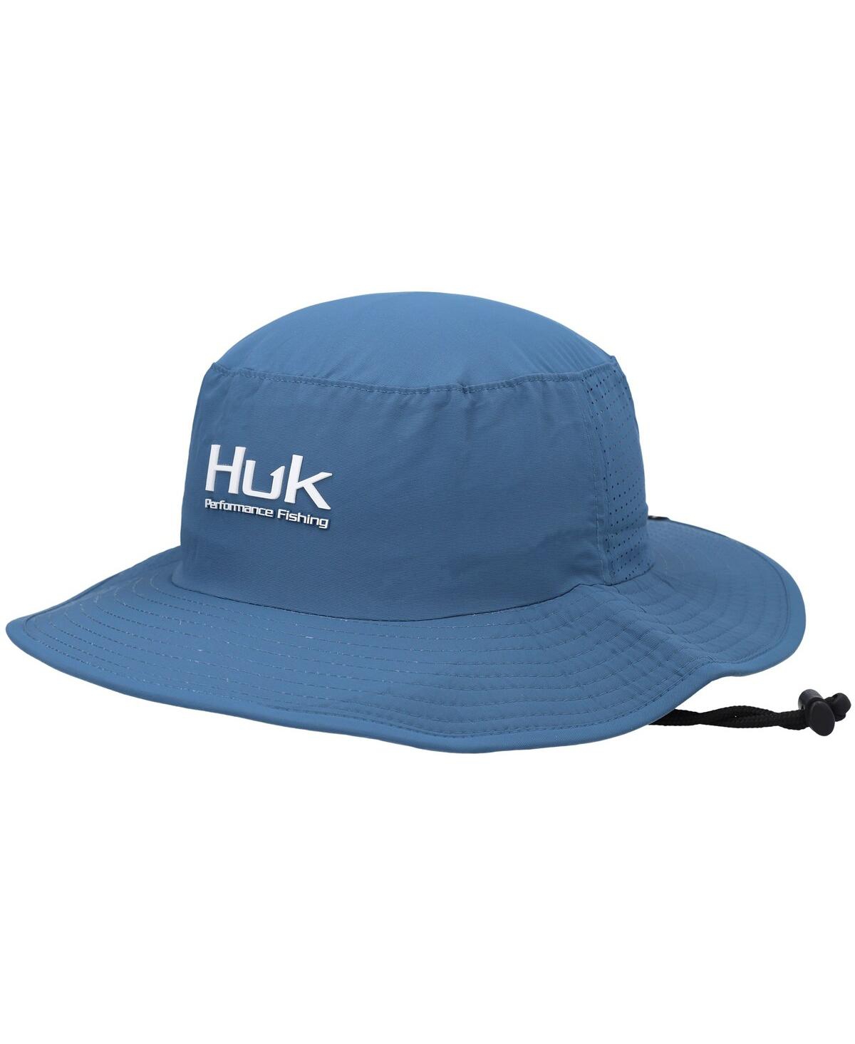 Men's Huk Blue Solid Boonie Bucket Hat - Blue