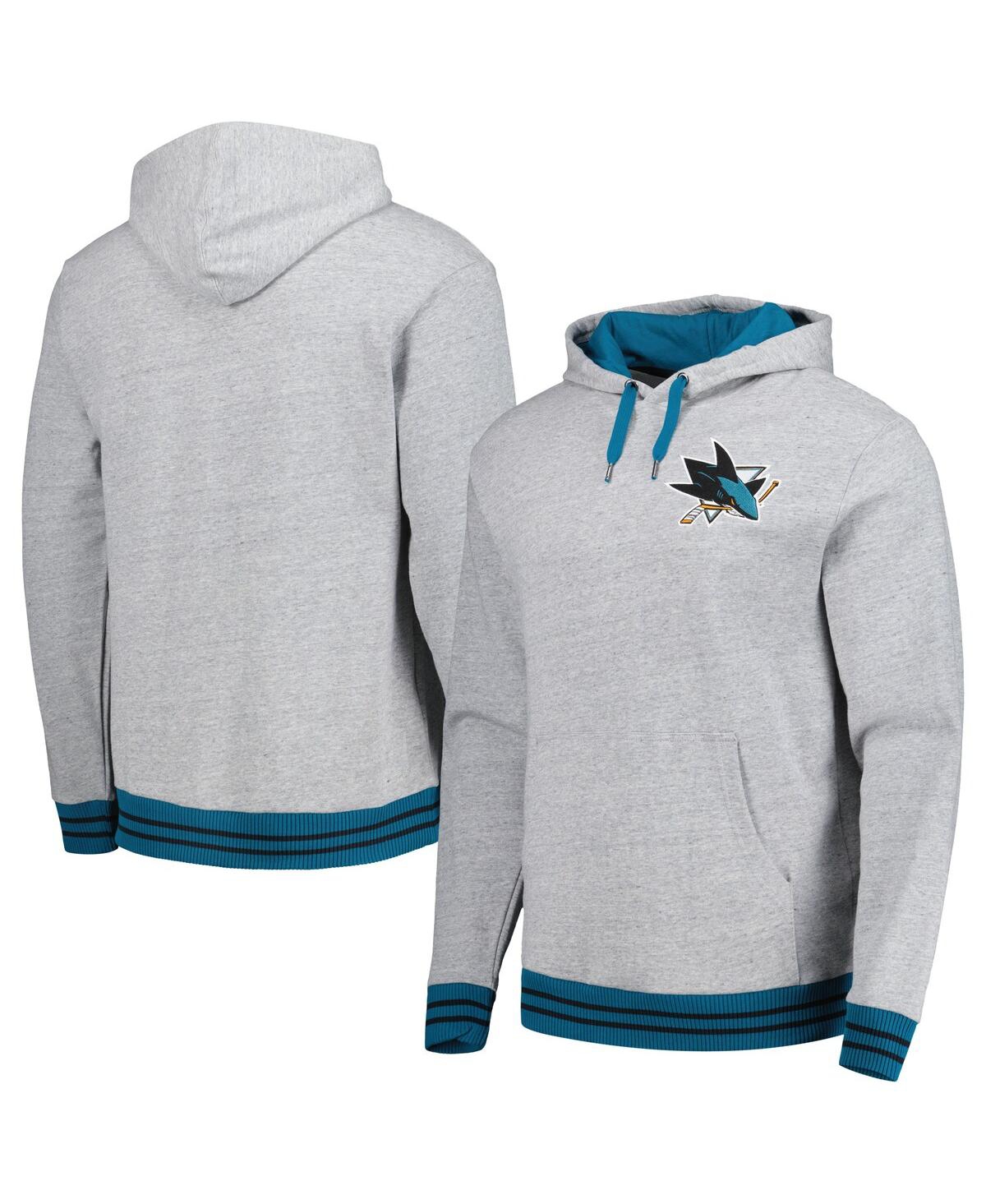 Shop Mitchell & Ness Men's  Heather Gray San Jose Sharks Classic French Terry Pullover Hoodie
