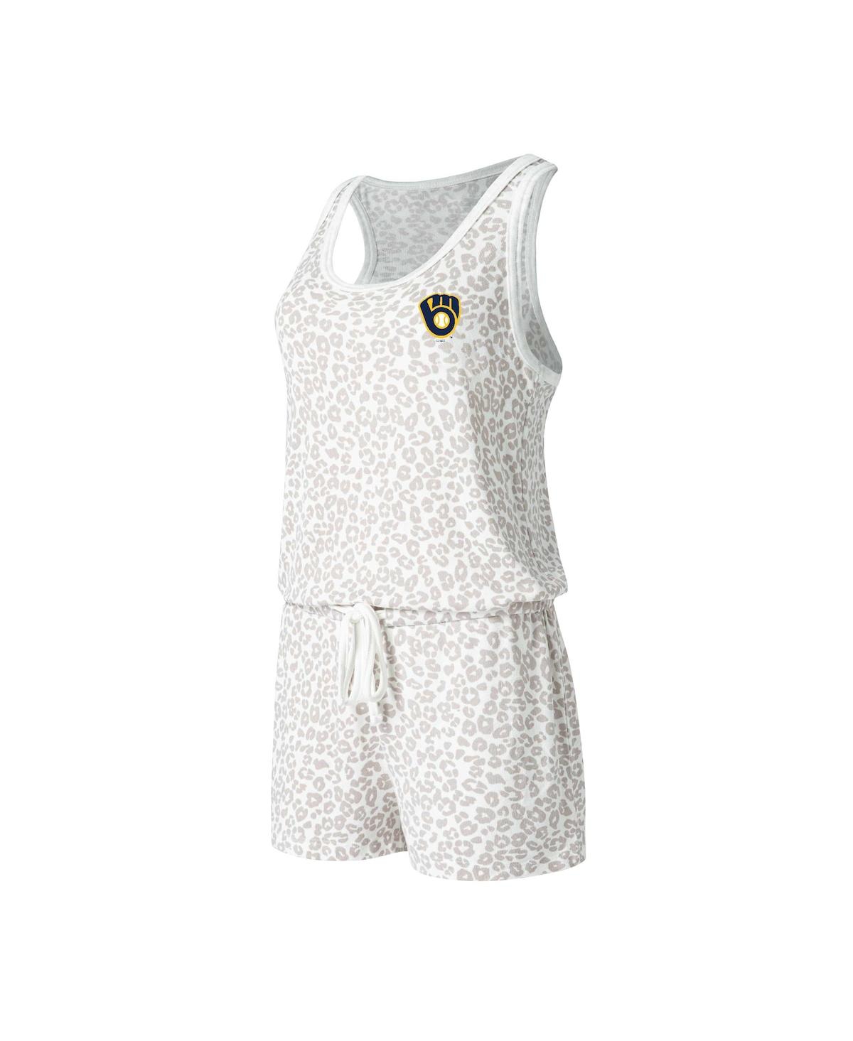 Shop Concepts Sport Women's  Cream Milwaukee Brewers Montana Hacci Knit Romper