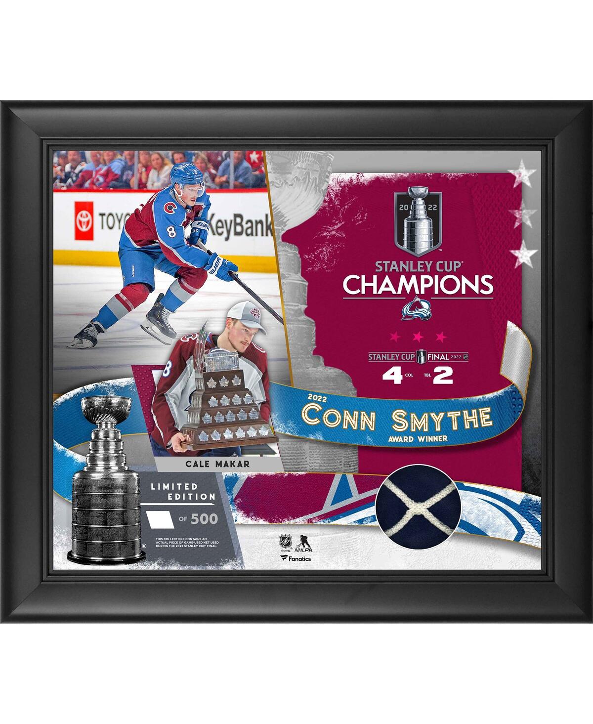 Fanatics Authentic Cale Makar Colorado Avalanche 2022 Stanley Cup Champions Framed 15'' X 17'' X 1'' Conn Smythe Collag In Multi